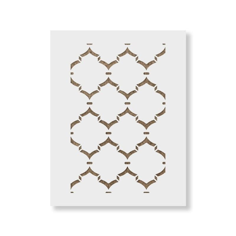 Casa si Gradina - Decoratiuni - DIY - Sabloane decorative pereti - Sablon Perete vopsire, tencuiala 900x600x0.7mm Moroccan Outline Refolosibil, model MXSP7101 - Infinity.ro