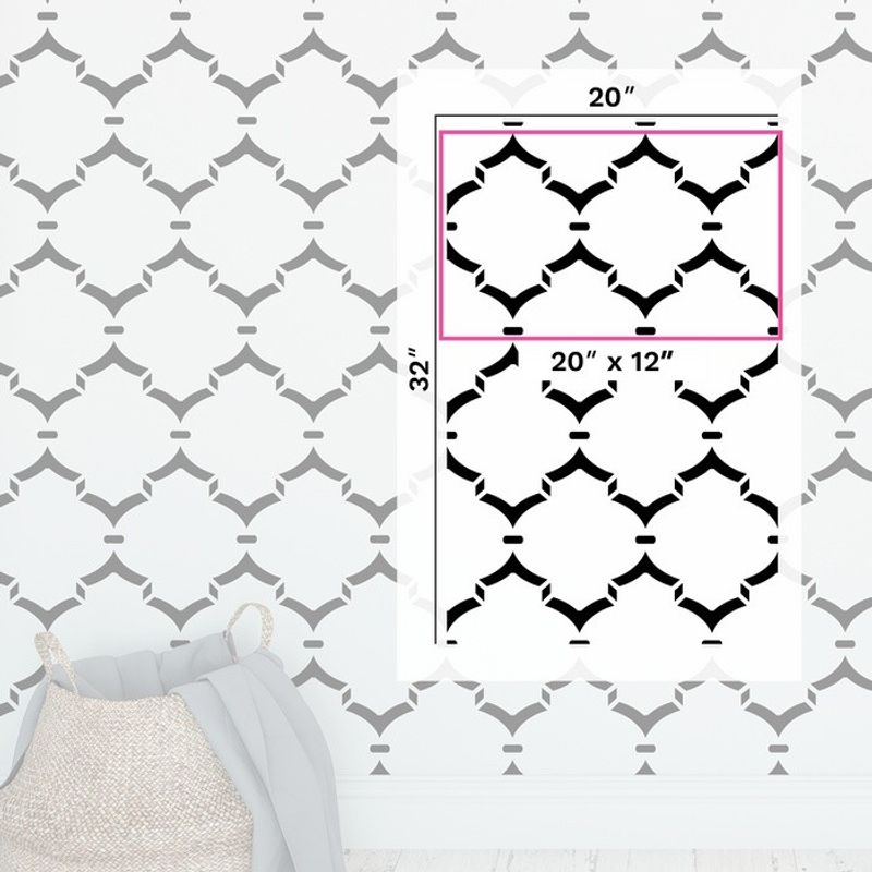 Casa si Gradina - Decoratiuni - DIY - Sabloane decorative pereti - Sablon Perete vopsire, tencuiala 900x600x0.7mm Moroccan Outline Refolosibil, model MXSP7101 - Infinity.ro