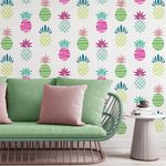 Casa si Gradina - Decoratiuni - DIY - Sabloane decorative pereti - Sablon Perete vopsire, tencuiala 900x600x0.7mm Styled Pineapple Refolosibil, model MXSP7113 - Infinity.ro