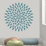 Casa si Gradina - Decoratiuni - DIY - Sabloane decorative pereti - Sablon Perete vopsire, tencuiala grosime 0.7mm Dahlia Mandala Refolosibil, model MXSP7141, 900 x 900 mm - Infinity.ro