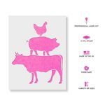 Casa si Gradina - Decoratiuni - DIY - Sabloane decorative pereti - Sablon Perete vopsire, tencuiala 0.7mm Vaca Porc Gaina model MXSP7399, 300 x 300 mm - Infinity.ro