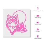 Casa si Gradina - Decoratiuni - DIY - Sabloane decorative pereti - Sablon Perete vopsire, tencuiala 0.7mm Cap de Lup model MXSP7404, 700 x 700 mm - Infinity.ro