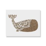 Casa si Gradina - Decoratiuni - DIY - Sabloane decorative pereti - Sablon Perete vopsire, tencuiala 0.7mm Balena Mandala model MXSP7406, 300 x 300 mm - Infinity.ro