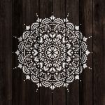 Casa si Gradina - Decoratiuni - DIY - Sabloane decorative pereti - Sablon Perete vopsire, tencuiala 0.7mm Paradise Mandala Refolosibil, model MXSP7146, 500 x 500 mm - Infinity.ro