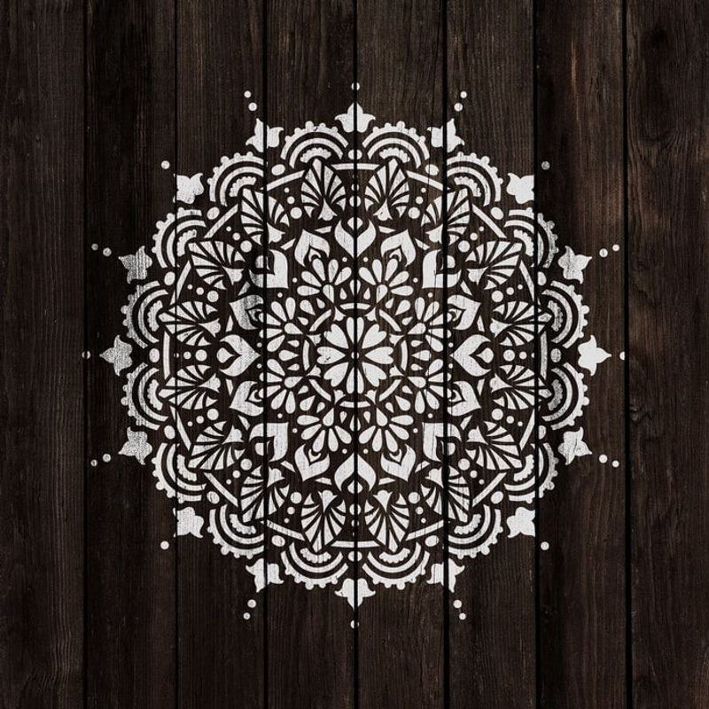 Casa si Gradina - Decoratiuni - DIY - Sabloane decorative pereti - Sablon Perete vopsire, tencuiala 0.7mm Paradise Mandala Refolosibil, model MXSP7146, 500 x 500 mm - Infinity.ro