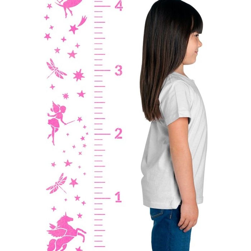 Casa si Gradina - Decoratiuni - DIY - Sabloane decorative pereti - Sablon Perete vopsire, tencuiala 900x600x0.7mm Fairy Unicorn Growth Chart Refolosibil, model MXSP7106 - Infinity.ro