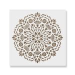 Casa si Gradina - Decoratiuni - DIY - Sabloane decorative pereti - Sablon Perete vopsire, tencuiala 0.7mm Lirio Mandala Refolosibil, model MXSP7149, 900 x 900 mm - Infinity.ro