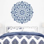 Casa si Gradina - Decoratiuni - DIY - Sabloane decorative pereti - Sablon Perete vopsire, tencuiala 0.7mm Lirio Mandala Refolosibil, model MXSP7149, 900 x 900 mm - Infinity.ro