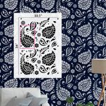Casa si Gradina - Decoratiuni - DIY - Sabloane decorative pereti - Sablon Perete vopsire, tencuiala 900x600x0.7mm Paisley Refolosibil, model MXSP7074 - Infinity.ro