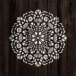 Casa si Gradina - Decoratiuni - DIY - Sabloane decorative pereti - Sablon Perete vopsire, tencuiala 0.7mm Lirio Mandala Refolosibil, model MXSP7149, 900 x 900 mm - Infinity.ro