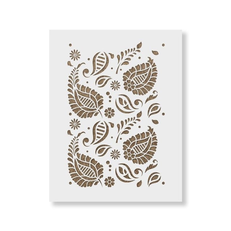 Casa si Gradina - Decoratiuni - DIY - Sabloane decorative pereti - Sablon Perete vopsire, tencuiala 900x600x0.7mm Paisley Refolosibil, model MXSP7074 - Infinity.ro