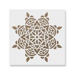 Casa si Gradina - Decoratiuni - DIY - Sabloane decorative pereti - Sablon Perete vopsire, tencuiala 0.7mm Rangoli Refolosibil, model MXSP7160, 1000 x 1000 mm - Infinity.ro