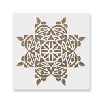 Casa si Gradina - Decoratiuni - DIY - Sabloane decorative pereti - Sablon Perete vopsire, tencuiala 0.7mm Rangoli Refolosibil, model MXSP7160, 400 x 400 mm - Infinity.ro