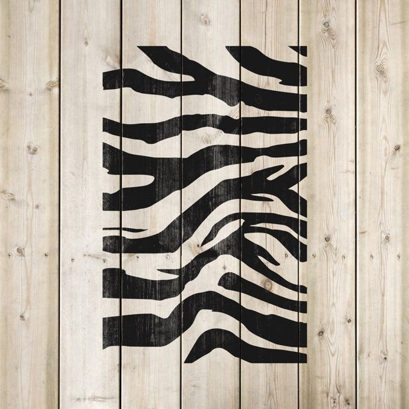 Casa si Gradina - Decoratiuni - DIY - Sabloane decorative pereti - Sablon Perete vopsire, tencuiala 0.7mm Tiger Stripes Refolosibil, model MXSP7189, 1000 x 1000 mm - Infinity.ro