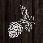 Casa si Gradina - Decoratiuni - DIY - Sabloane decorative pereti - Sablon Perete vopsire, tencuiala 0.7mm Pine Cone Stencil Refolosibil, model MXSP7170, 900 x 900 mm - Infinity.ro