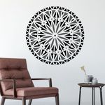 Casa si Gradina - Decoratiuni - DIY - Sabloane decorative pereti - Sablon Perete vopsire, tencuiala 0.7mm Bellis Mandala Refolosibil, model MXSP7153, 1000 x 1000 mm - Infinity.ro