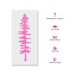 Casa si Gradina - Decoratiuni - DIY - Sabloane decorative pereti - Sablon Perete vopsire, tencuiala 0.7mm Tall Fir Tree Stencil Refolosibil, model MXSP7164, 600 x 600 mm - Infinity.ro