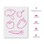 Casa si Gradina - Decoratiuni - DIY - Sabloane decorative pereti - Sablon Perete vopsire, tencuiala 0.7mm Vegetables Refolosibil, model MXSP7199, 300 x 300 mm - Infinity.ro
