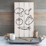 Casa si Gradina - Decoratiuni - DIY - Sabloane decorative pereti - Sablon Perete vopsire, tencuiala 0.7mm Vegetables Refolosibil, model MXSP7199, 300 x 300 mm - Infinity.ro