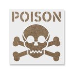 Casa si Gradina - Decoratiuni - DIY - Sabloane decorative pereti - Sablon Perete vopsire, tencuiala 0.7mm Poison Symbol Refolosibil, model MXSP7227, 700 x 700 mm, 0.70mm - Infinity.ro