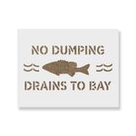 Casa si Gradina - Decoratiuni - DIY - Sabloane decorative pereti - Sablon Perete vopsire, tencuiala 0.7mm No Dumping Drains to Bay Refolosibil, model MXSP7224, 800 x 800 mm, 0.70mm - Infinity.ro