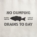 Casa si Gradina - Decoratiuni - DIY - Sabloane decorative pereti - Sablon Perete vopsire, tencuiala 0.7mm No Dumping Drains to Bay Refolosibil, model MXSP7224, 800 x 800 mm, 0.70mm - Infinity.ro