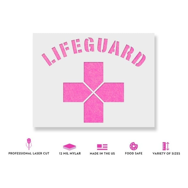 Casa si Gradina - Decoratiuni - DIY - Sabloane decorative pereti - Sablon Perete vopsire, tencuiala 0.7mm Lifeguard Refolosibil, model MXSP7250, 1000 x 1000 mm, 0.70mm - Infinity.ro
