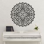 Casa si Gradina - Decoratiuni - DIY - Sabloane decorative pereti - Sablon Perete vopsire, tencuiala 0.7mm Trevo Mandala Refolosibil, model MXSP7156, 900 x 900 mm - Infinity.ro
