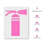 Casa si Gradina - Decoratiuni - DIY - Sabloane decorative pereti - Sablon Perete vopsire, tencuiala 0.7mm Fire Extinguisher Refolosibil, model MXSP7246, 100 x 100 mm, 0.70mm - Infinity.ro