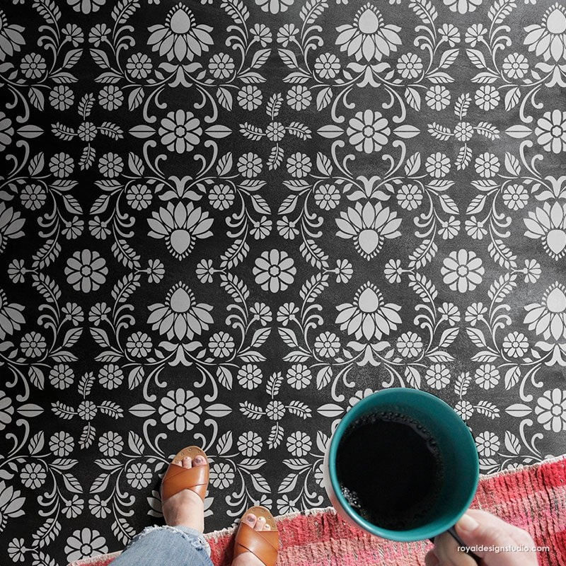 Casa si Gradina - Decoratiuni - DIY - Sabloane decorative pereti - Sablon Perete vopsire, tencuiala dimensiune 900x600 x mm grosime 0,7mm Meadowland model MXSP7496 - Infinity.ro
