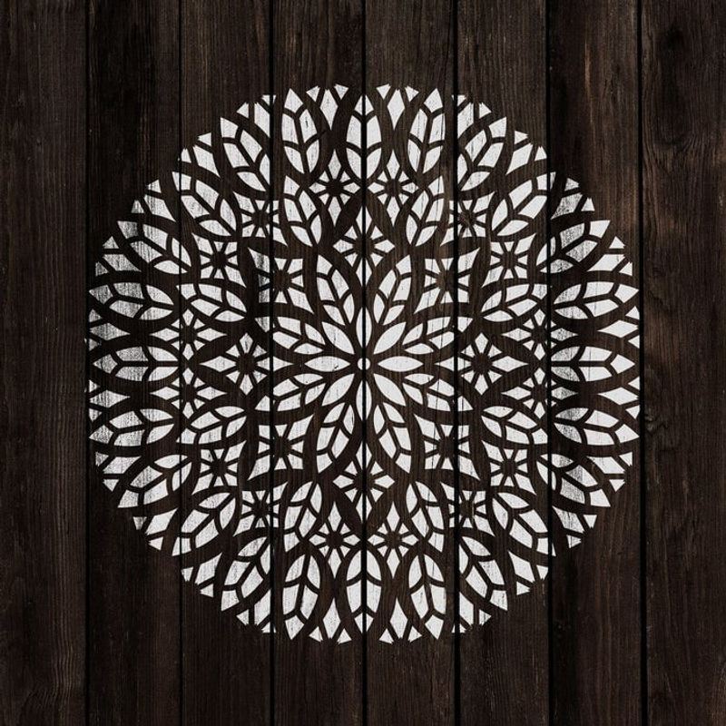 Casa si Gradina - Decoratiuni - DIY - Sabloane decorative pereti - Sablon Perete vopsire, tencuiala 0.7mm Katedraali Mandala Refolosibil, model MXSP7157, 900 x 900 mm - Infinity.ro