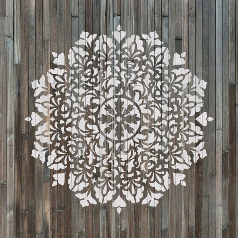 Casa si Gradina - Decoratiuni - DIY - Sabloane decorative pereti - Sablon Perete vopsire, tencuiala 0.7mm Neve Mandala Refolosibil, model MXSP7158, 1000 x 1000 mm - Infinity.ro