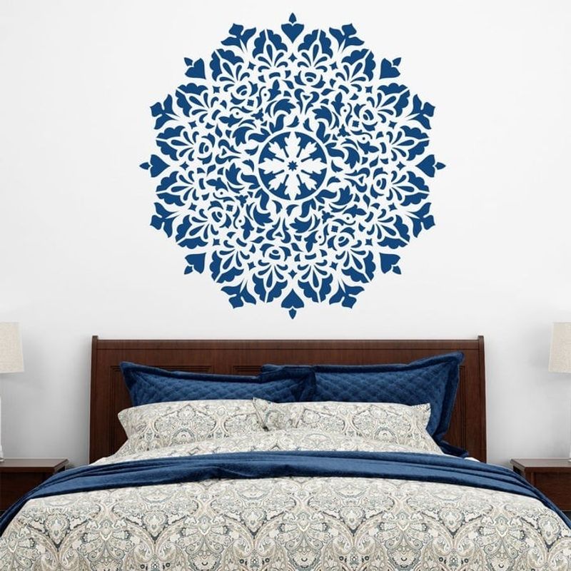 Casa si Gradina - Decoratiuni - DIY - Sabloane decorative pereti - Sablon Perete vopsire, tencuiala 0.7mm Neve Mandala Refolosibil, model MXSP7158, 500 x 500 mm - Infinity.ro