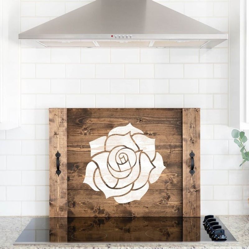 Casa si Gradina - Decoratiuni - DIY - Sabloane decorative pereti - Sablon Perete vopsire, tencuiala 0.7mm Rose Stencil Refolosibil, model MXSP7167, 800 x 800 mm - Infinity.ro