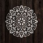 Casa si Gradina - Decoratiuni - DIY - Sabloane decorative pereti - Sablon Perete vopsire, tencuiala 0.7mm Lirio Mandala Refolosibil, model MXSP7149, 700 x 700 mm - Infinity.ro