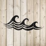 Casa si Gradina - Decoratiuni - DIY - Sabloane decorative pereti - Sablon Perete vopsire, tencuiala 0.7mm Waves Stencil Refolosibil, model MXSP7177, 700 x 700 mm - Infinity.ro