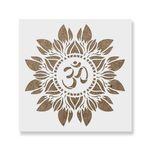 Casa si Gradina - Decoratiuni - DIY - Sabloane decorative pereti - Sablon Perete vopsire, tencuiala 0.7mm Om Flower Mandala Refolosibil, model MXSP7150, 1000 x 1000 mm - Infinity.ro