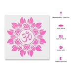 Casa si Gradina - Decoratiuni - DIY - Sabloane decorative pereti - Sablon Perete vopsire, tencuiala 0.7mm Om Flower Mandala Refolosibil, model MXSP7150, 700 x 700 mm - Infinity.ro