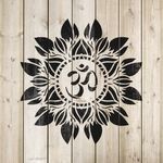 Casa si Gradina - Decoratiuni - DIY - Sabloane decorative pereti - Sablon Perete vopsire, tencuiala 0.7mm Om Flower Mandala Refolosibil, model MXSP7150, 600 x 600 mm - Infinity.ro