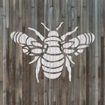 Casa si Gradina - Decoratiuni - DIY - Sabloane decorative pereti - Sablon Perete vopsire, tencuiala 0.7mm Mandala Bumble Bee Stencil Refolosibil, model MXSP7178, 300 x 300 mm - Infinity.ro