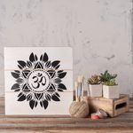 Casa si Gradina - Decoratiuni - DIY - Sabloane decorative pereti - Sablon Perete vopsire, tencuiala 0.7mm Om Flower Mandala Refolosibil, model MXSP7150, 800 x 800 mm - Infinity.ro