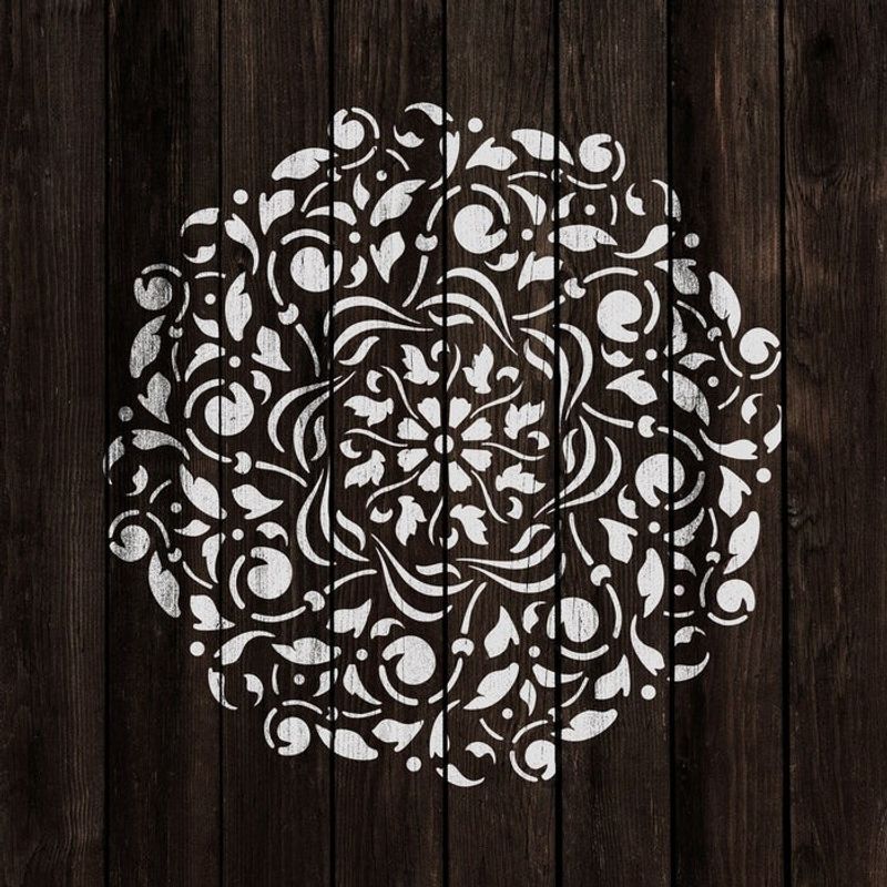 Casa si Gradina - Decoratiuni - DIY - Sabloane decorative pereti - Sablon Perete vopsire, tencuiala 0.7mm Scheele Mandala Refolosibil, model MXSP7151, 1000 x 1000 mm - Infinity.ro