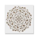 Casa si Gradina - Decoratiuni - DIY - Sabloane decorative pereti - Sablon Perete vopsire, tencuiala 0.7mm Scheele Mandala Refolosibil, model MXSP7151, 300 x 300 mm - Infinity.ro