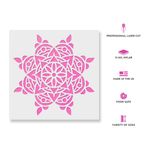 Casa si Gradina - Decoratiuni - DIY - Sabloane decorative pereti - Sablon Perete vopsire, tencuiala 0.7mm Rangoli Refolosibil, model MXSP7160, 900 x 900 mm - Infinity.ro