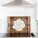 Casa si Gradina - Decoratiuni - DIY - Sabloane decorative pereti - Sablon Perete vopsire, tencuiala 0.7mm Rose Stencil Refolosibil, model MXSP7167, 100 x 100 mm - Infinity.ro