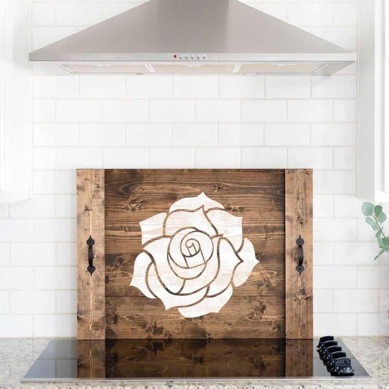 Casa si Gradina - Decoratiuni - DIY - Sabloane decorative pereti - Sablon Perete vopsire, tencuiala 0.7mm Rose Stencil Refolosibil, model MXSP7167, 100 x 100 mm - Infinity.ro