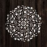 Casa si Gradina - Decoratiuni - DIY - Sabloane decorative pereti - Sablon Perete vopsire, tencuiala 0.7mm Scheele Mandala Refolosibil, model MXSP7151, 500 x 500 mm - Infinity.ro