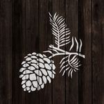 Casa si Gradina - Decoratiuni - DIY - Sabloane decorative pereti - Sablon Perete vopsire, tencuiala 0.7mm Pine Cone Stencil Refolosibil, model MXSP7170, 1000 x 1000 mm - Infinity.ro
