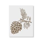 Casa si Gradina - Decoratiuni - DIY - Sabloane decorative pereti - Sablon Perete vopsire, tencuiala 0.7mm Pine Cone Stencil Refolosibil, model MXSP7170, 200 x 200 mm - Infinity.ro