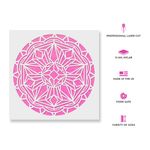 Casa si Gradina - Decoratiuni - DIY - Sabloane decorative pereti - Sablon Perete vopsire, tencuiala 0.7mm Deco Mandala Refolosibil, model MXSP7152, 1000 x 1000 mm - Infinity.ro